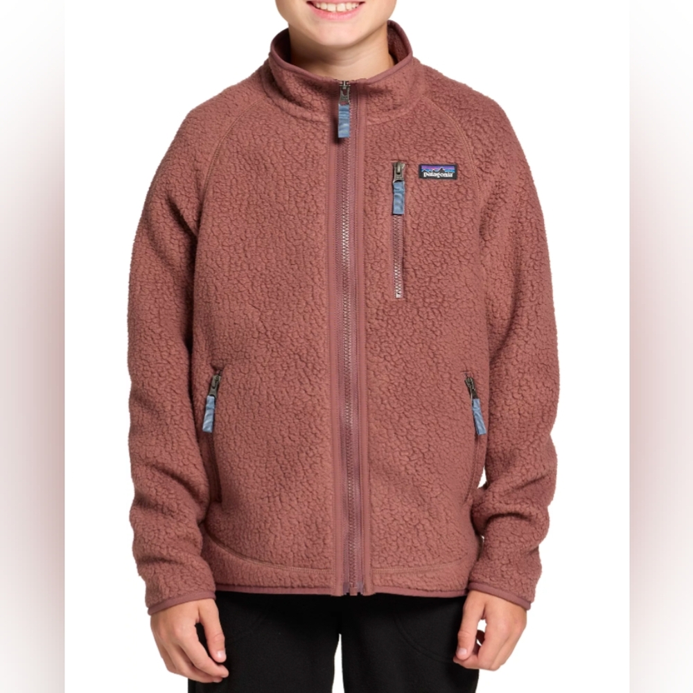 PATAGONIA Retro Pile Jacket, Dulse Mauve, Size 10.